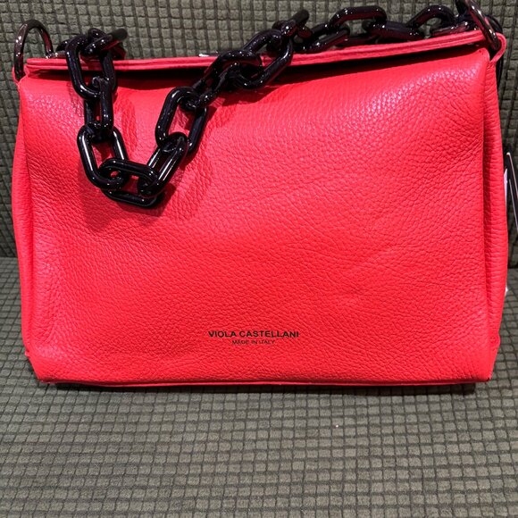 Viola Castellani Pebble Leather Handbag New With Tag - Picture 1 of 16